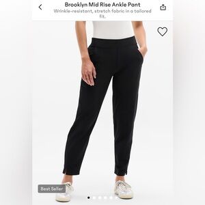 Athleta Brooklyn Ankle-Length Cropped Pants - Black